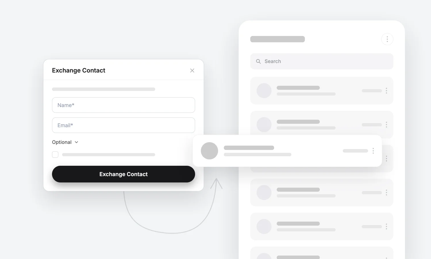 Smart contact exchange