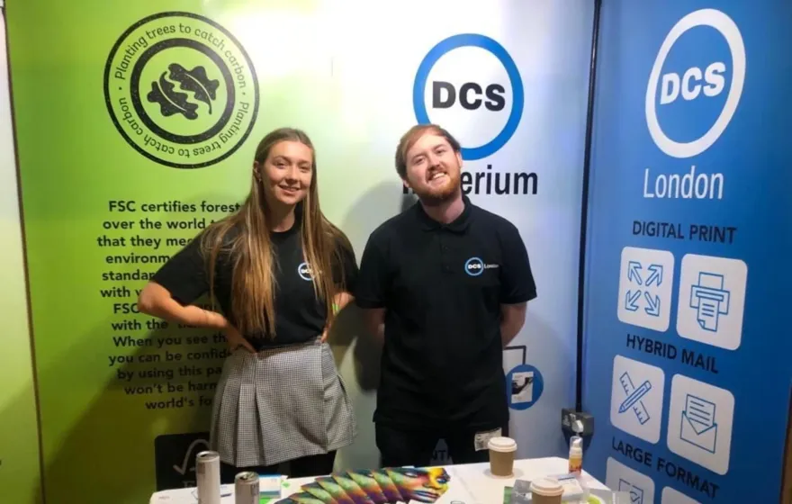 The DCS London team at their print stand